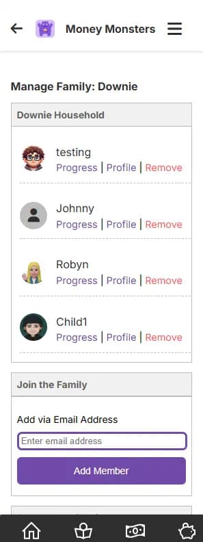 Family Management

Built the family management system to connect family members and assign roles (parent/child). Designed the interface when design deliverables were delayed to keep the team on track.